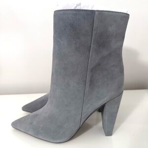 Vince Camuto Membidi Blue Gray Suede Mid Boots 5.5